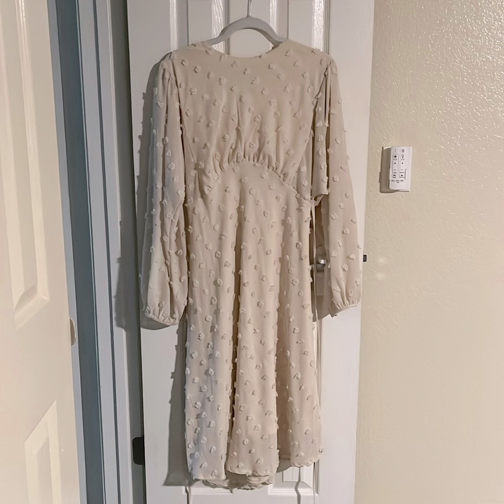 Beige Dot Dress